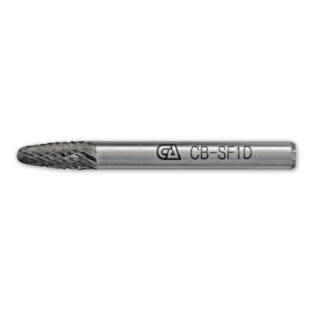 Continental Abrasives SF-1 Double Cut Arch Ball Nose Tungsten Carbide Burr CB-SF1D